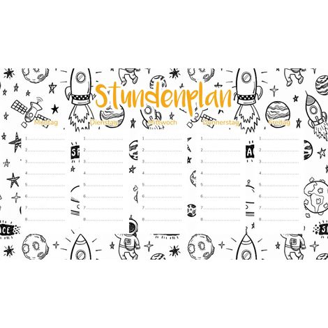 Magnetischer Unterrichtsplan „Expedition ins Weltall“ 30 x 17,5 cm