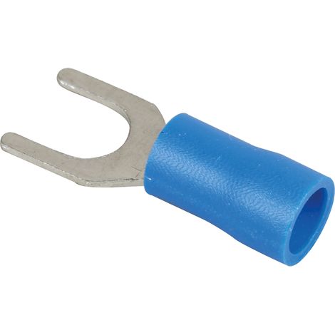 Boite de 50 cosses à fourche 1,5 à 2,5mm² - Bleu Øvis : 4mm