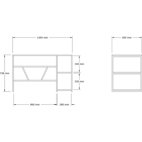 Holzschreibtisch "Caste" – 120 x 60 x 74 cm – Beige (1/5)