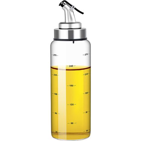 Bouteille Distributeur Huile - Verre Borosilicate Sans Plomb - Bec Verseur Anti-Goutte - Capacité 500 ml - Pour Cuisine Intérieure (1/5)