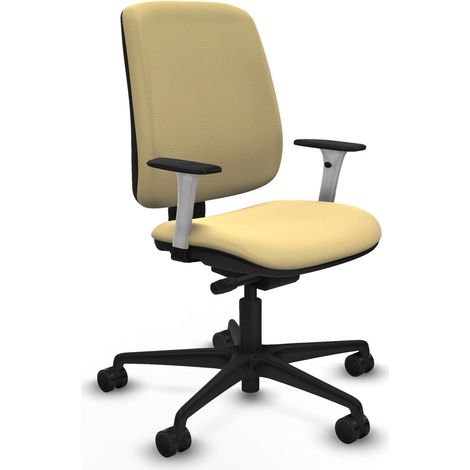 Silla de oficina piqueras y crespo Alares crema similpiel (1/2)