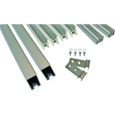 FARÖ-Serie HPL-Steckzaunsystem Leistenset SILBER