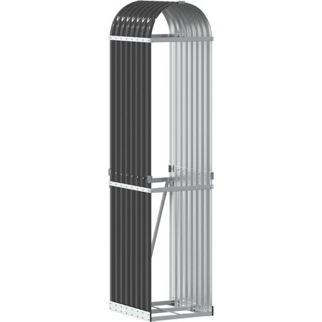Portalegna 40 x 45 x 170 cm acciaio zincato antracite 020043780