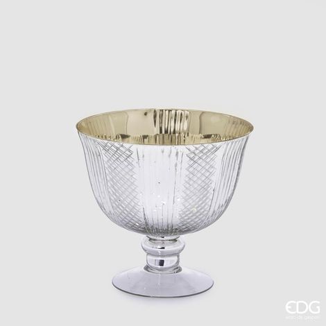 EDG Vaso Antico Coppa Zigrinata H 15 x D 18 cm (1/2)