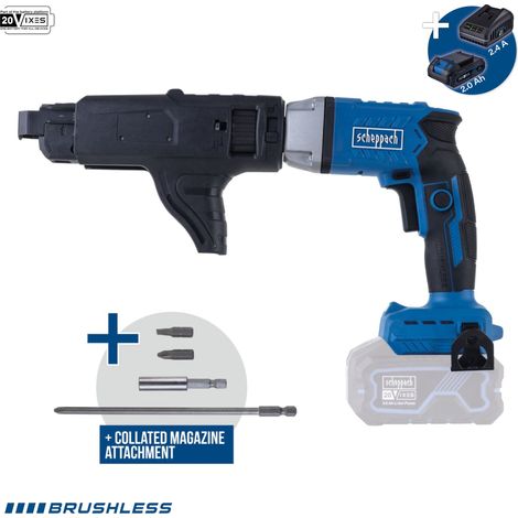 Akku Trockenbauschrauber 20V 30Nm Brushless Scheppach bc-dwd400ms-x (1/5)