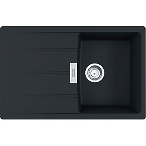 Franke Einbauspüle Centro Flächenbündig  CNG 211-78, Fragranit, Black Matt, Drehknopfventil Edelstahl (1/3)