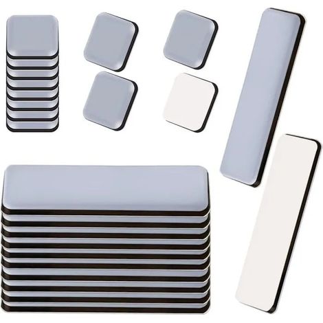 24PCS Patin Glissant PTFE adhésif Patins en téflon pour Meubles de Protection de Sol Gris(19x70mm 20x20mm) (1/5)