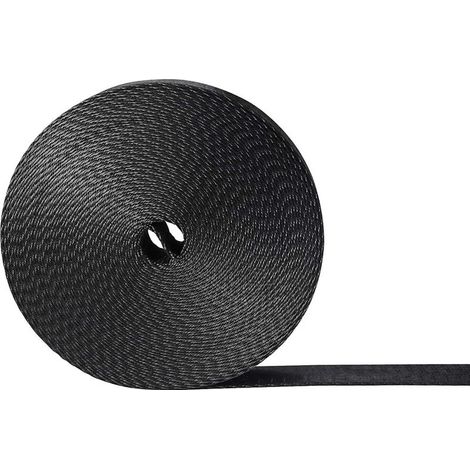 45 m Rolle robustes Nylongewebe (2,5 cm breit), für Geräte im Innen- und Außenbereich, Heimwerkerarbeiten und Reparaturen (schwarz) (1/5)