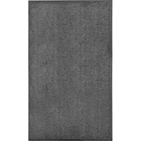 Paillasson lavable，Tapis d'entrée，Tapis de Porte Intérieur et Extérieur Anthracite 90x150 cm VDVM331264 (1/5)