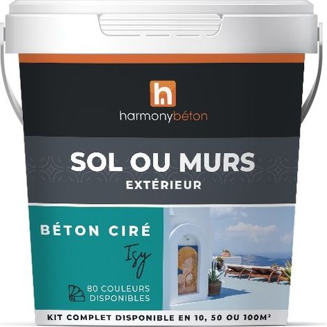 Kit ISY Béton ciré pour sol ou murs extérieur - 10 m² Satinée 58.Café au lait (1/5)