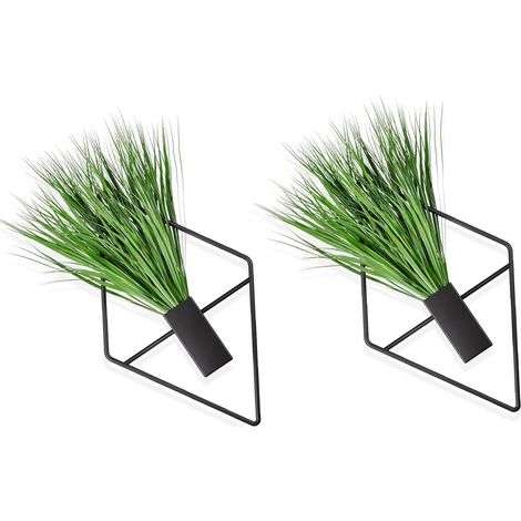 Ensemble de 2 supports muraux géométriques modernes pour la décoration intérieure, art en fer (1/5)