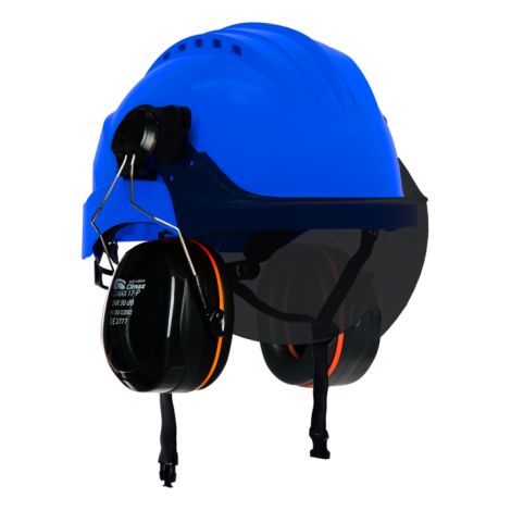 Casco Curro Visor B azul Completo CLIMAX Gris