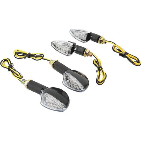 Ampoules de clignotants pour moto avec trou de fixation de 10 mm, remplacement pour clignotants