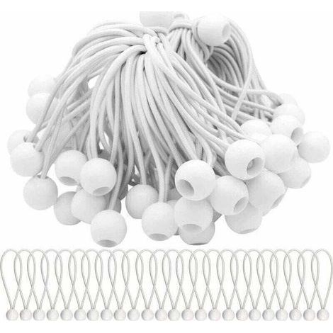 Lot de 40 Tendeur Elastique Cordons Élastiques avec Boules Sandow Elastique Boules Elastiques pour chapiteaux, tentes, bannières et bâches (1/5)