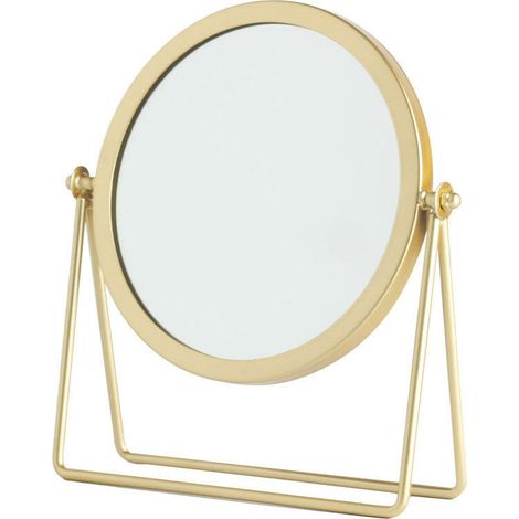 Freistehender Vergrößerungsspiegel, Gold