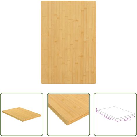 vidaXL Table de cuisine - Dessus de table 60x100x2,5 cm bambou (1/5)
