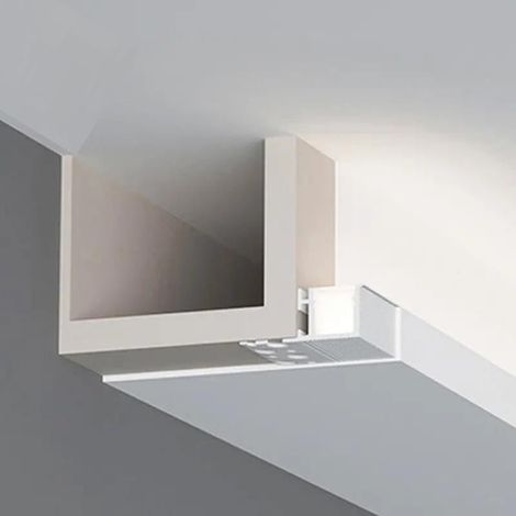 Silumen – Profilé aluminium blanc 2m pour ruban LED intégration faux-plafond – Finition élégante – Résistance accrue – Pour espaces modernes