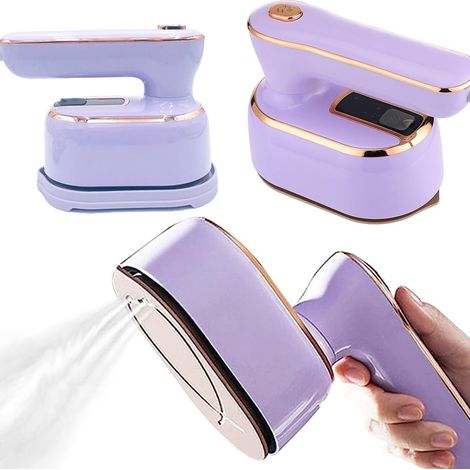 Fer à vapeur portable mini pour vêtements : défroisseur à main compact, machine à repasser électrique de voyage pour robes et chemises, appareil à vapeur textile léger et pratique. (1/5)