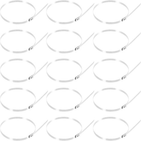 100 rallonges métalliques pour clôture à mailles losangées pour chiens-30x0.6cm-Silver (1/4)