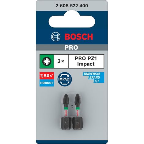 Bosch PRO Torx Impact Bit, T20, 55 mm, 2 Stück