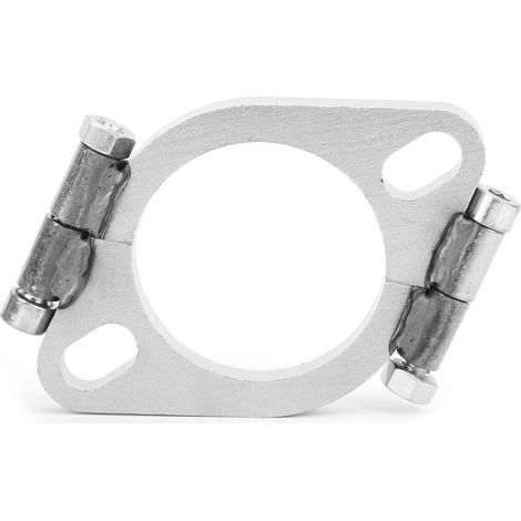 Échappement Ovale 63.5 Mm,Universal Split Flan 2.5In 63Mm Acier D'Échappement Plat Ovale Split Réparation Accessoire De Remplacement (1/5)