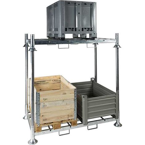 Manurack 3 niveaux - 2 palettes par niveau - Charge max 2000kg/niveau - RACKBASE2-3