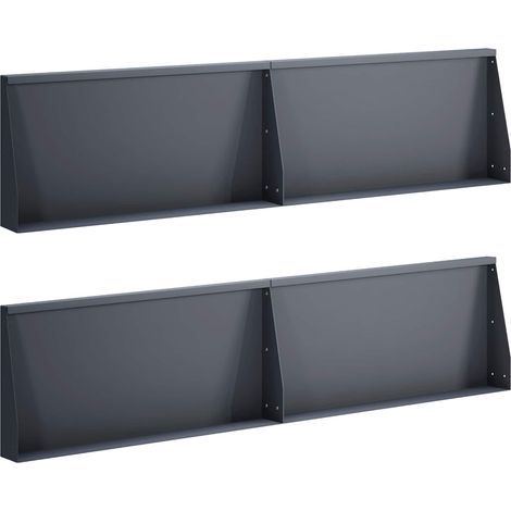 vidaXL Muro de Contención 4 uds. 80 x 12 x 50 cm Acero Gris antracita (1/5)