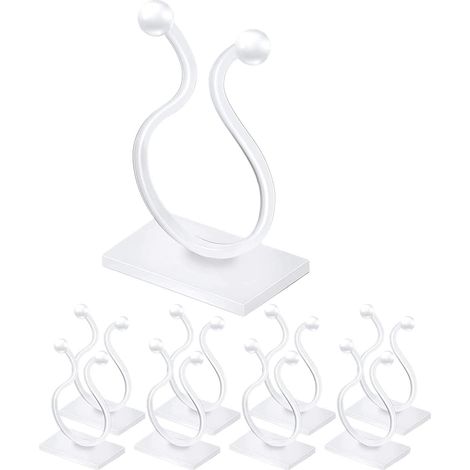 10 Clips de Fixation Murale pour Plantes Grimpantes, Crochets Auto-AdhéSifs pour Fixateur de Plantes pour Fixation de Plantes de Vignes Murales Invisibles-blanc (1/5)