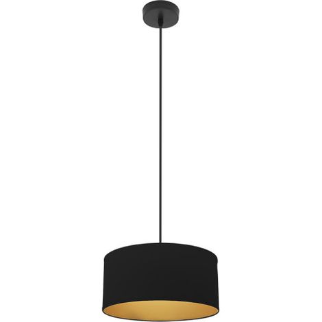 Colgante anuska 1xe27 negro/negro-oro regx30x30 cm (1/2)