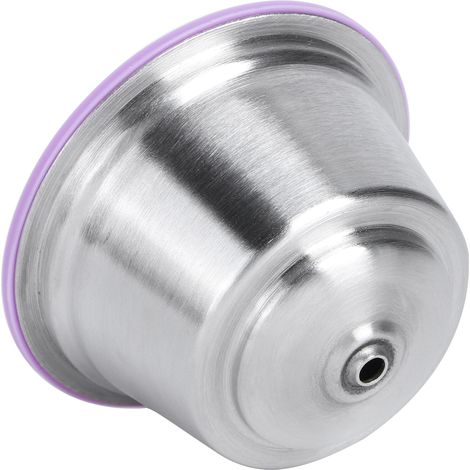 Capsule de café rechargeable réutilisable en acier inoxydable, compatible avec la cafetière Dolce Gusto (violette) (1/5)