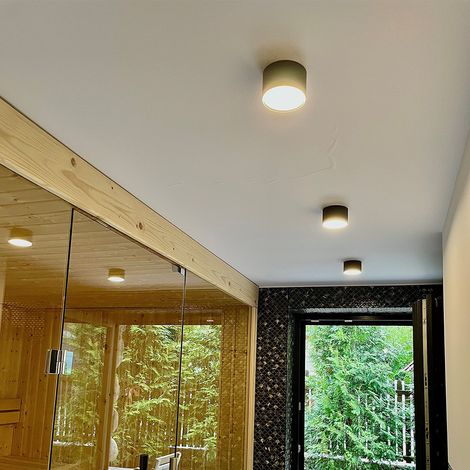 Foco LED redondo Prestige Kendal negro de 6 W, 490 lm, 3000 K. (1/5)