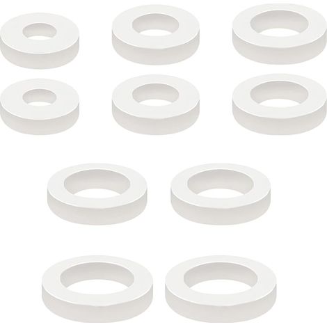 10 Pièces Kit D'assortiment de Rondelles en Silicone 5 Tailles Joint Torique D'etanchéité, Joint Plat pour Plomberie, Robinet, Tuyau, Pommeau de Douche