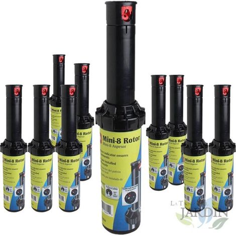 Set di 10 Irrigatore MINI8 Toro 1/2''. Portata da 6 a 10,7 metri, angolo regolabile