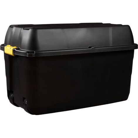 175L Heavy Duty Plastic Storage Box with Wheels And Lid (1/4)