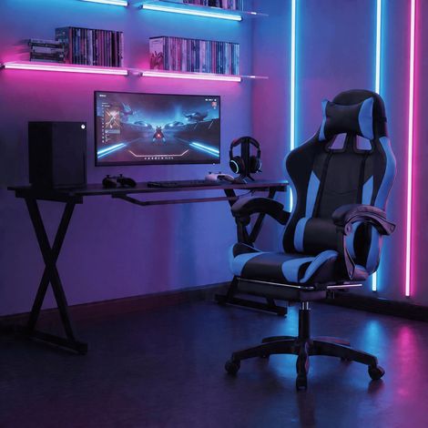 Neuro Adjustable PVC Gaming Chair with Footrest and Lumbar Support (1/5)