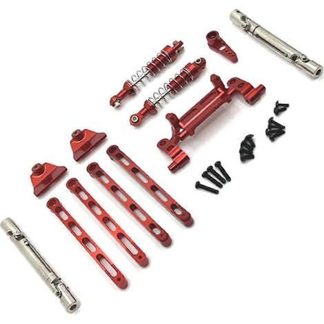 Zugstangenbaugruppe für MNMODEL 1/12 MN82 LC79 MN78, rot (1/5)
