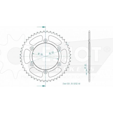 Couronne de transmission Esjot pour moto Aprilia 450 SXV 2006 à