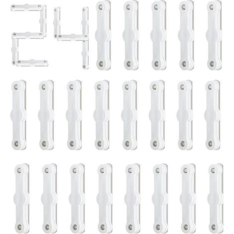 Magnete für Moskitonetze, 24 Stück Magnetstreifen, Magnetclips, Klebeclips für Fenster-Moskitonetze (1/4)