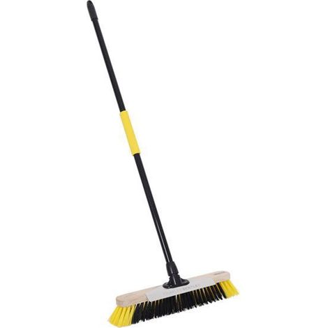 BULLDOZER Dual Fill Soft PET Broom with Metal Handle 18in (1/2)