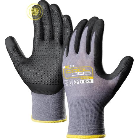 Gants de Travail Nitrile 3 Paires, Poignée Ergonomique Antidérapante pour Jardinage/Bricolage, Unisexe Respirants (1/5)