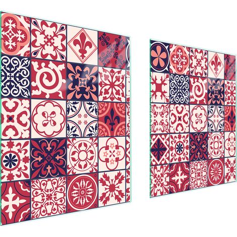 Plaque de protection en verre pour poêle mosaïque 85x52 (1/5)