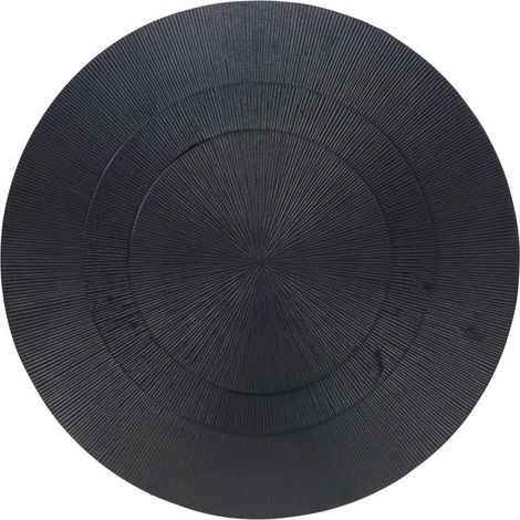 Amadeus - Décoration murale ronde en aluminium noir Ø60 cm (1/2)