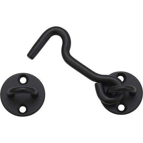 Chiusura per porta del fienile con gancio e occhiello da 4", Easy Lock, nera