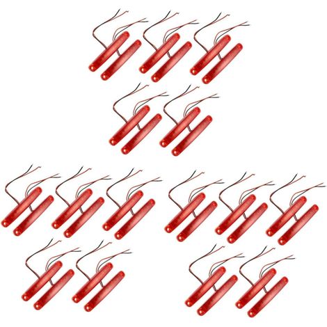Lot De 3 Feux Latéraux À Led Clignotants 9 Ampoules Pour Camion Caravane Remorque Et Bus Lumineux Et Robustes 10 Pièces X 3