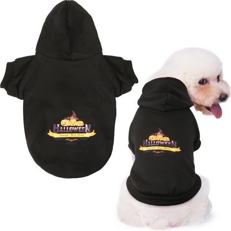 Manteaux pour animaux de compagnie à capuche pour chien (XS, noir)-Fei Yu