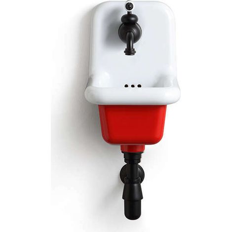 Lavabo scolastico in ceramica smaltata - True Colors 26 cm - Rosso (Rosso 3031)