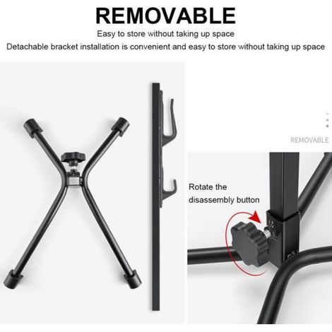 Support de réparation de vélo - - Pieds d’Atelier - Noir - Ajustable - Compact (1/4)