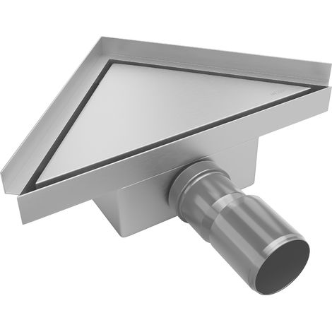Mexen Flat drain de sol triangulaire 20 x 20 cm, chrome - 1010320 (1/5)