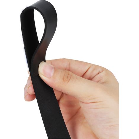 Joint d'étanchéité insonorisant pour portes et fenêtres, absorbant les chocs, 50 mm de large 2 mm d'épaisseur (noir, 1 rouleau 5 mètres). (1/5)