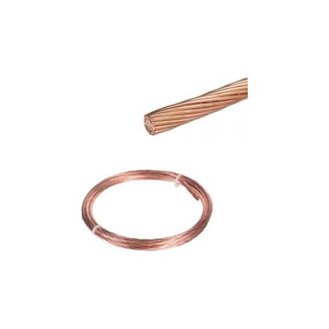 Câble de terre cuivre nu 25 mm² souple – À la coupe au mètre – Excellente flexibilité pour pose en espaces exigus – CABLETTE – Cable Courant Fort